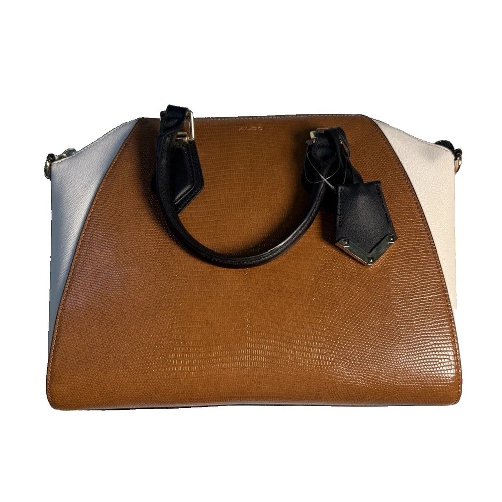 Aldo Color Block Medium Satchel Purse Crossbody w Strap NWOT